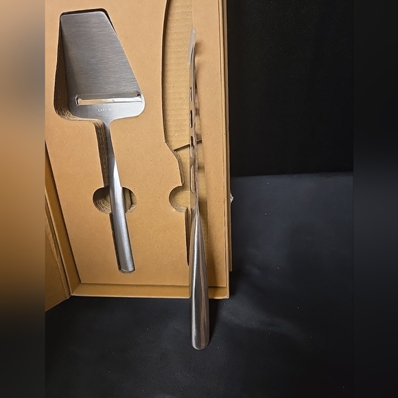 2pc Silver Cheese Knife & Slicer Peeler Set Made With Stainless Steel - Picture 9 of 16